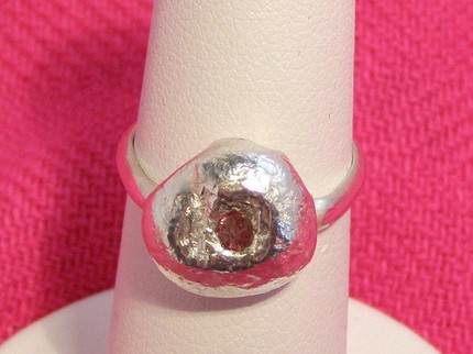 designer tourmaline and sterling silver ring