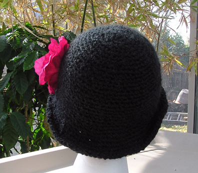 crochet hat with flower