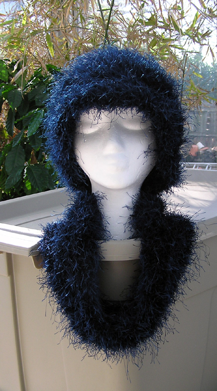 Marine Sky Faux Fur Crochet Hat