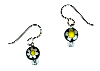 millefiori bead earrings