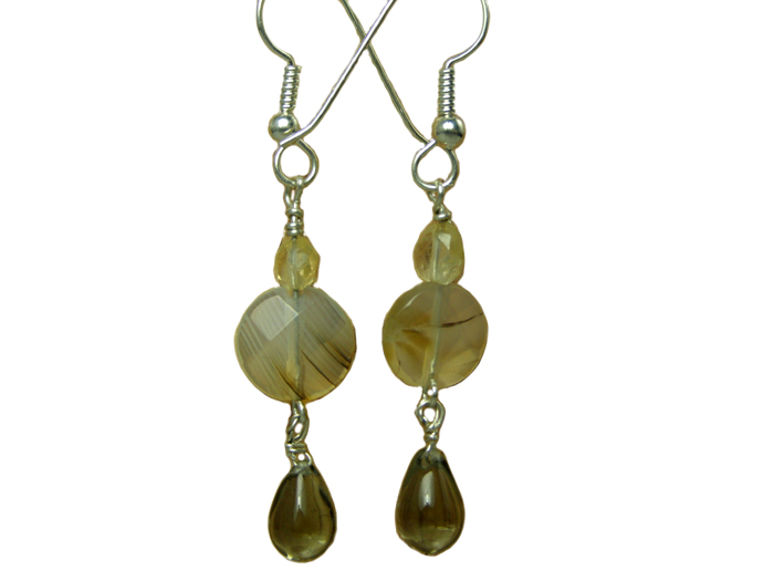 hypoallergenic montana agate earrings