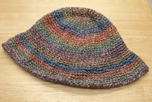 wide brim crochet hat