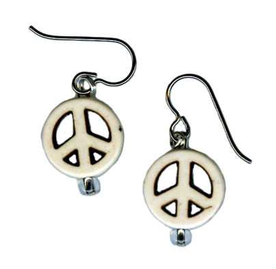 peace sign Hypoallergenic earrings