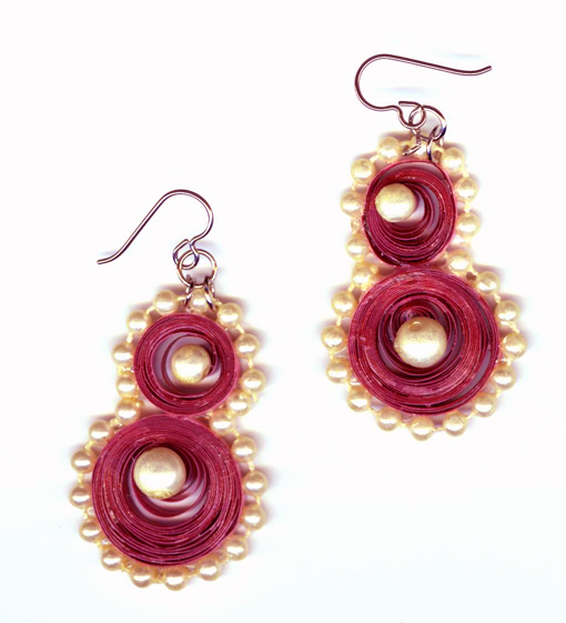 hypoallergenic handcrafted quilled earrings
