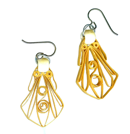 hypoallergenic handcrafted quilled earrings