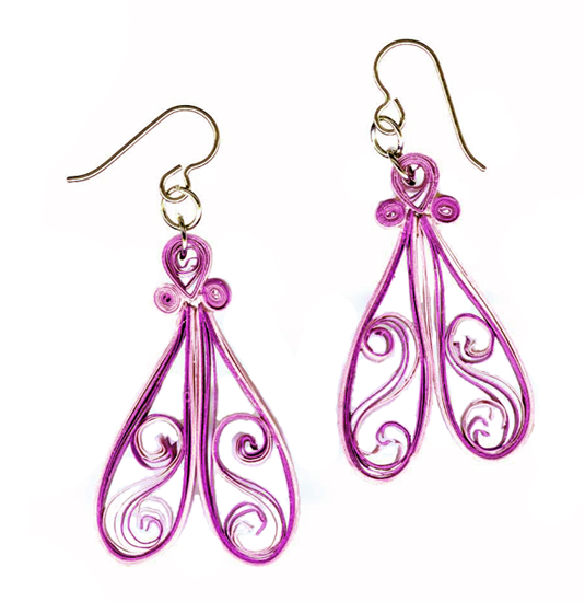 hypoallergenic handcrafted quilled earrings