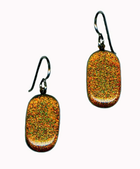 hypoallergenic dichroic glass earrings