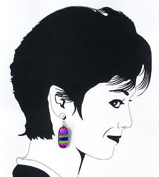 hypoallergenic dichroic glass earrings