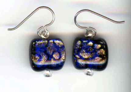 hypoallergenic dichroic glass earrings