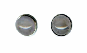 6mm rose quartz titanium post earrings