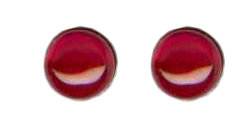 6mm ruby cab titanium post earrings