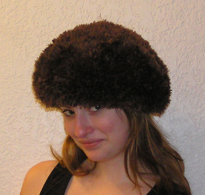 Sable Beret Faux Fur Crocheted Hat