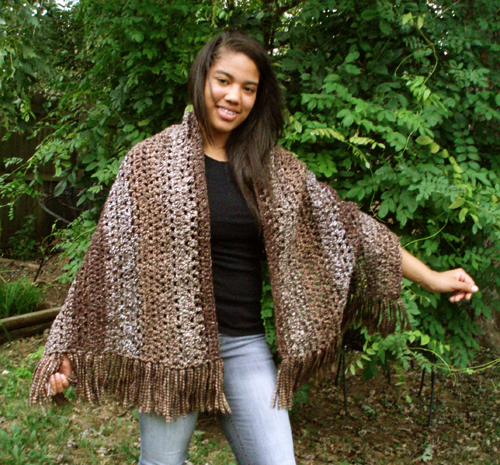 crocheted shawl