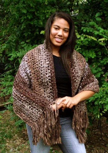 crocheted shawl