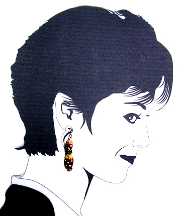 hypoallergenic handpainted glass beadl earrings