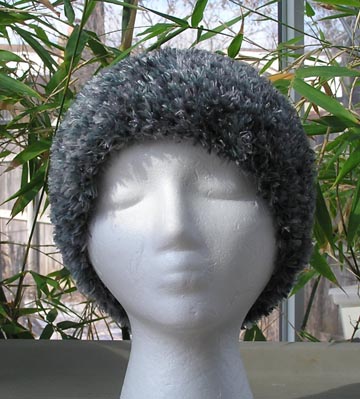 custom silver fox faux fur crochet hat
