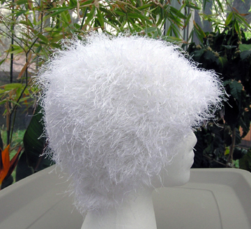Snowflake Faux Fur Crochet Hat