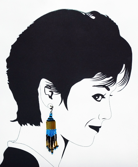 hypoallergenic native american bead earrings