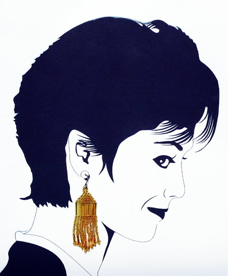 hypoallergenic native american bead earrings