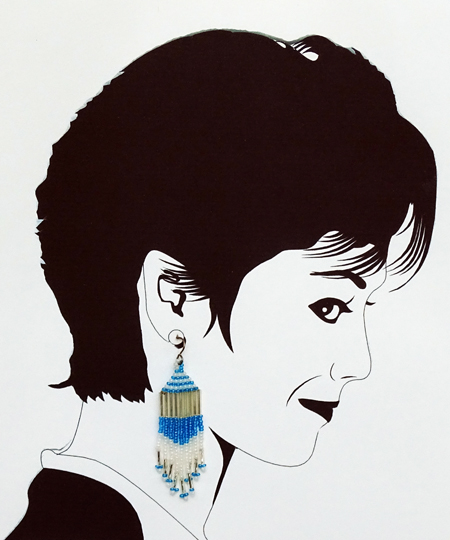 hypoallergenic native american bead earrings