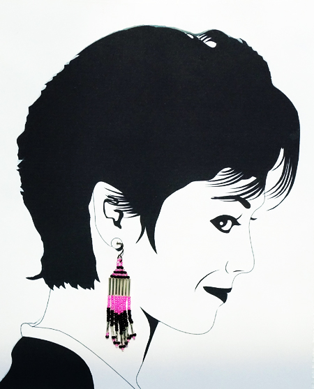 hypoallergenic native american bead earrings