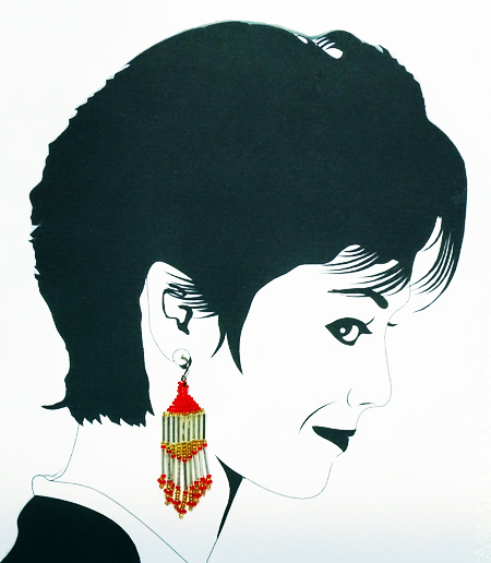 hypoallergenic native american bead earrings