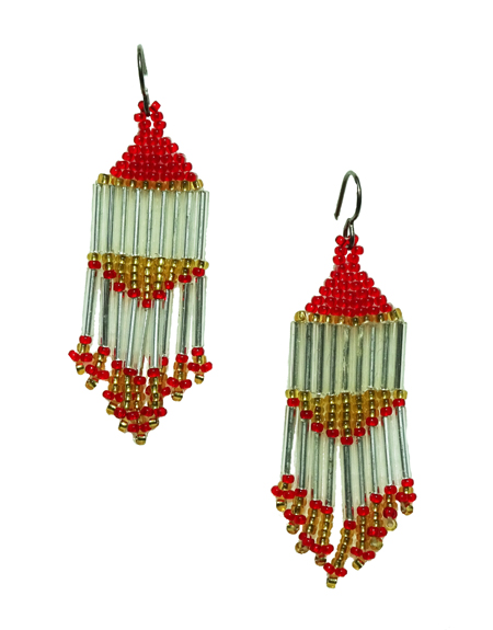 hypoallergenic native american bead earrings