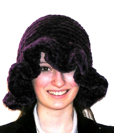 handcrafted chenille crocheted hat