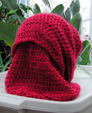 cowl scarf in red