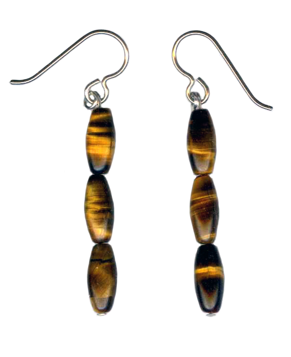tiger eye  Hypoallergenic Earrings