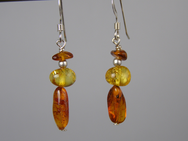 handcrafted hypoallergenic amber earrings