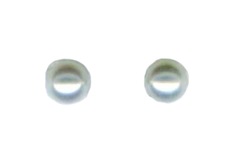 5mm white pearl titanium post earrings