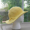 yellow crochet cotton sun hat